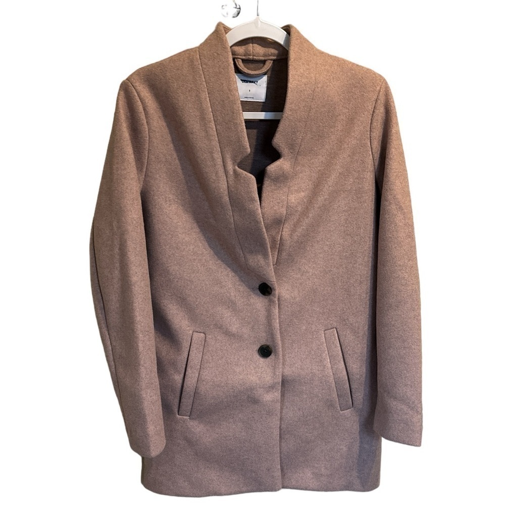 Old navy pink pea coat NEW pockets no tags heather pink gray small